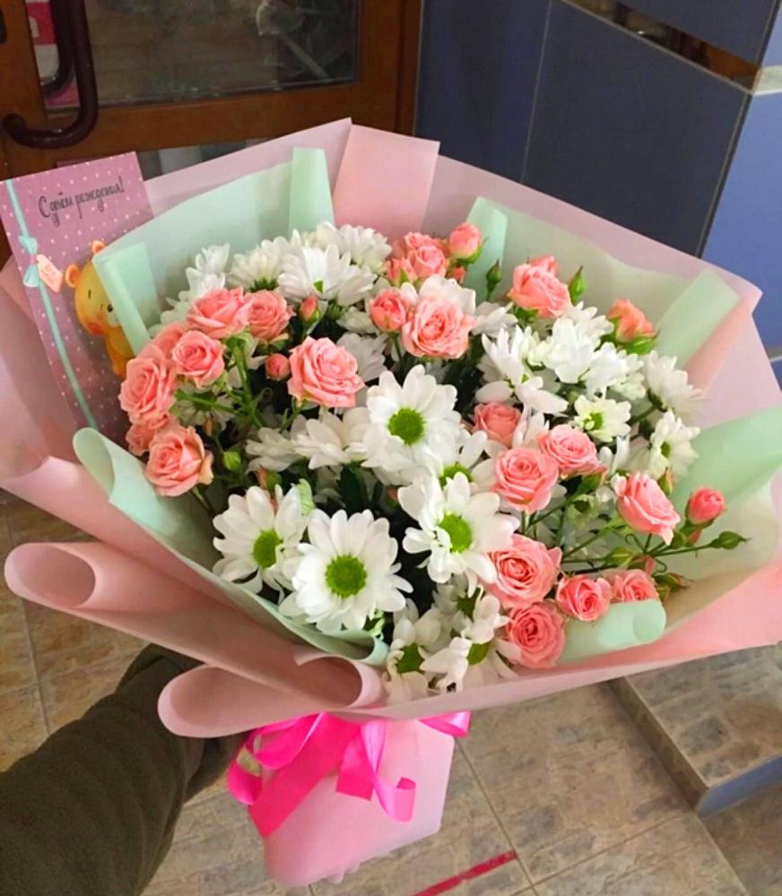 Букет цветов из: Розы и Хризантемы в Вилючинске