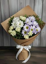 Букет цветов из:  Хризантемы и Розы #REPLACE_PRED# Вилючинске