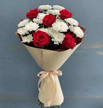 Букет цветов из:  Розы и Хризантемы #REPLACE_PRED# Вилючинске