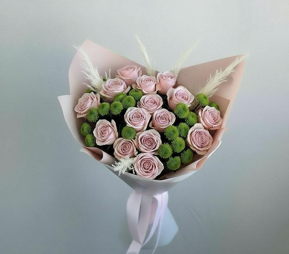 Букет цветов из: Розы и Хризантемы в Вилючинске