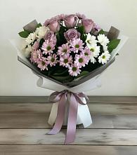 Букет цветов из:  Хризантемы и Розы #REPLACE_PRED# Вилючинске