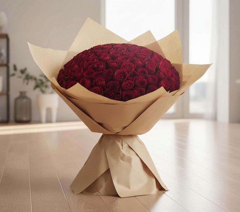 Букет 101 Красная роза в Вилючинске