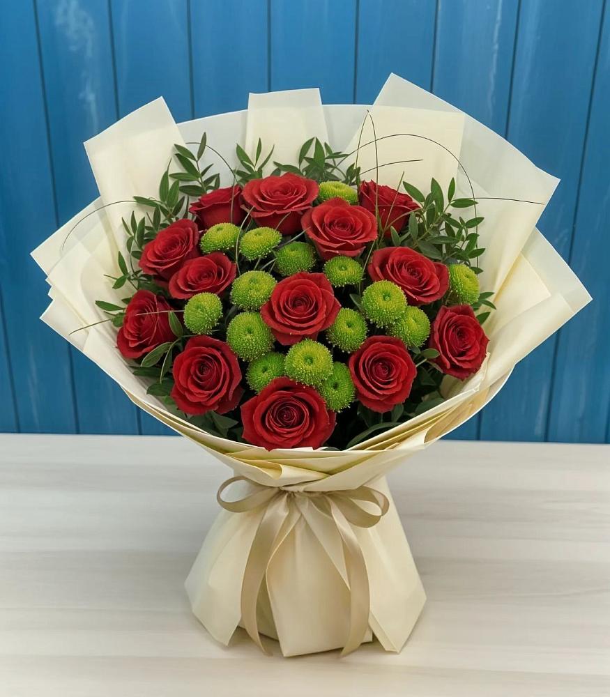 Букет цветов из: Розы и Хризантемы в Вилючинске