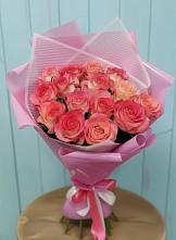 Букет 15 Розовых роз Равель #REPLACE_PRED# Вилючинске